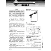 Shure SM96 Microphone manual cover