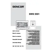 Sencor SWS 5551 Weather Station manual cover