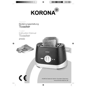 Korona 21400 Toaster manual cover