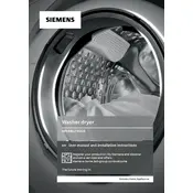 Siemens iQ500 WN44G290GB Dryer manual cover