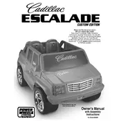 Power Wheels Mattel Barbie Cadillac Escalade M0409 Toy manual cover