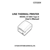 Citizen CT-S651 Type II Printer manual cover