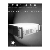 Peavey IPS 400 Amplifier manual cover