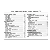 Chevrolet Malibu 2008 manual cover