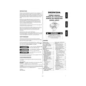 Honda GXV50 2021 Engine manual cover