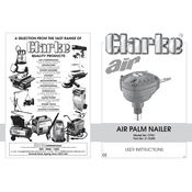 Clarke 3110395 CPN1 Air Palm Nailer manual cover