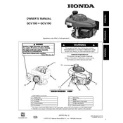 Honda GCV160 2017 Engine manual cover