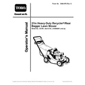 Toro 21-inch 22188 Mower manual cover