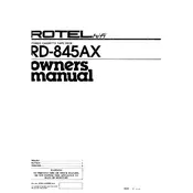 Rotel RD-845AX Cassette Deck manual cover