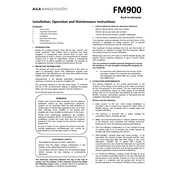 Rangemaster FM900 manual cover