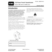 Toro Power Throw 722E 38608 Snow Thrower manual cover