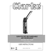 Clarke 4003624 PL5R Slim Pocket Rechareable LED Worklight manual cover