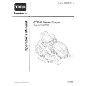 Toro GT2200 14AQ81RP048 Tractor manual cover