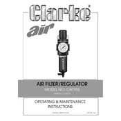 Clarke 3120510 CAT193 Air Filter Regulator manual cover