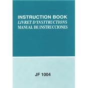 Janome JF 1004 manual cover