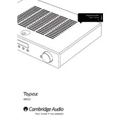 Cambridge Audio Topaz AM10 Amplifier manual cover