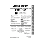 Alpine KTX-H100 manual cover