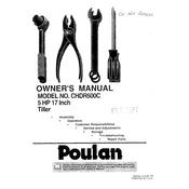 Poulan Pro CHDR500C Tiller manual cover