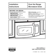 GE JNM3163 JVM3160DFBB Microwave manual cover