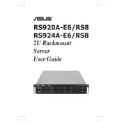 ASUS RS920A-E6-RS8 Server manual cover