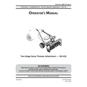 Toro OEM-190-032 Snow Thrower manual cover