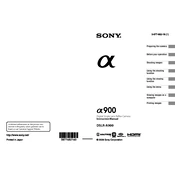 Sony DSLR-A900 manual cover