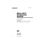 Sony CMT-NE3 manual cover