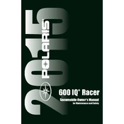 Polaris 600 IQ Racer 2015 manual cover