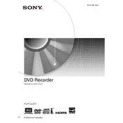 Sony RDR-GX257 manual cover