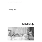 De Dietrich DTG701XJ Hob manual cover