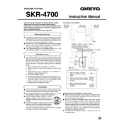 Onkyo SKR 4700 manual cover