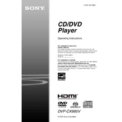 Sony DVP-CX995V manual cover