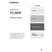 Onkyo TX 8030 manual cover