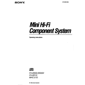 Sony FH-B500 manual cover