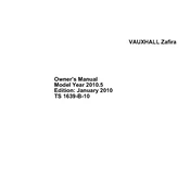 Vauxhall Zafira 2010 manual cover