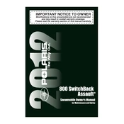 Polaris 800 Switchback Assault 2012 manual cover