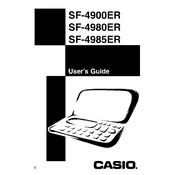 Casio SF4980ER Digital Diary manual cover