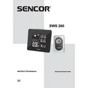 Sencor SWS 260 Weather Station manual cover