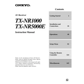 Onkyo TX NR1000, TX NR5000E manual cover