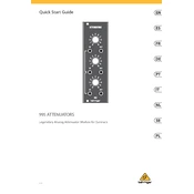 Behringer 995 Attenuators manual cover