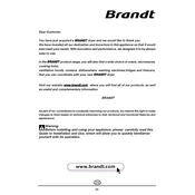 Brandt ETE763K Dryer manual cover