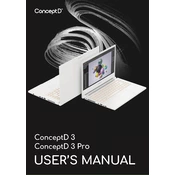 Acer ConceptD 3 ConceptD 3 Pro manual cover