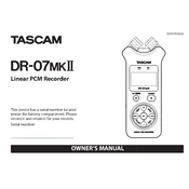 Tascam DR-07MKII manual cover