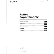 Sony SA W11 manual cover