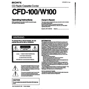 Sony CFD-100 manual cover