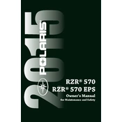 Polaris RZR 570, RZR 570 EPS manual cover