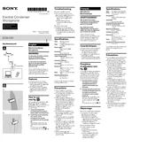 Sony ECM-CS3 manual cover