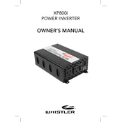 Whistler XP800i Power Inverter manual cover