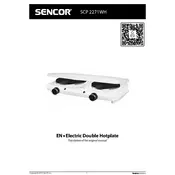 Sencor SCP 2271WH-EUE3 Hotplate manual cover