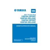 Yamaha 190FSH Sport, 190FSH Deluxe, 195FSH Sport 2021 manual cover